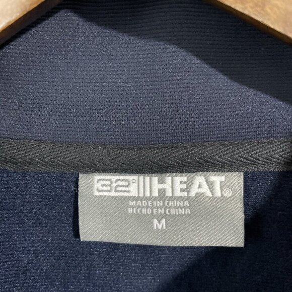 NEW 32 Degrees Heat Men's M Regular Fit Stand Collar Full Zip Jacket, Blue - Picture 5 of 9
